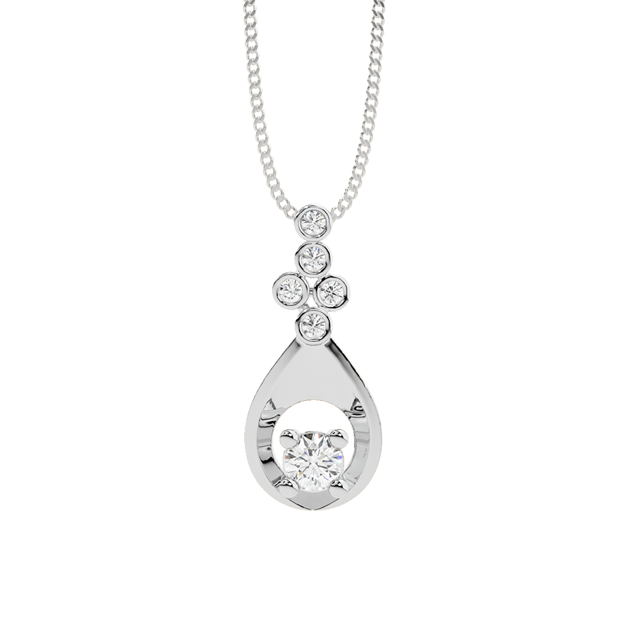 Maci Drop Diamond Pendant For Office Wear